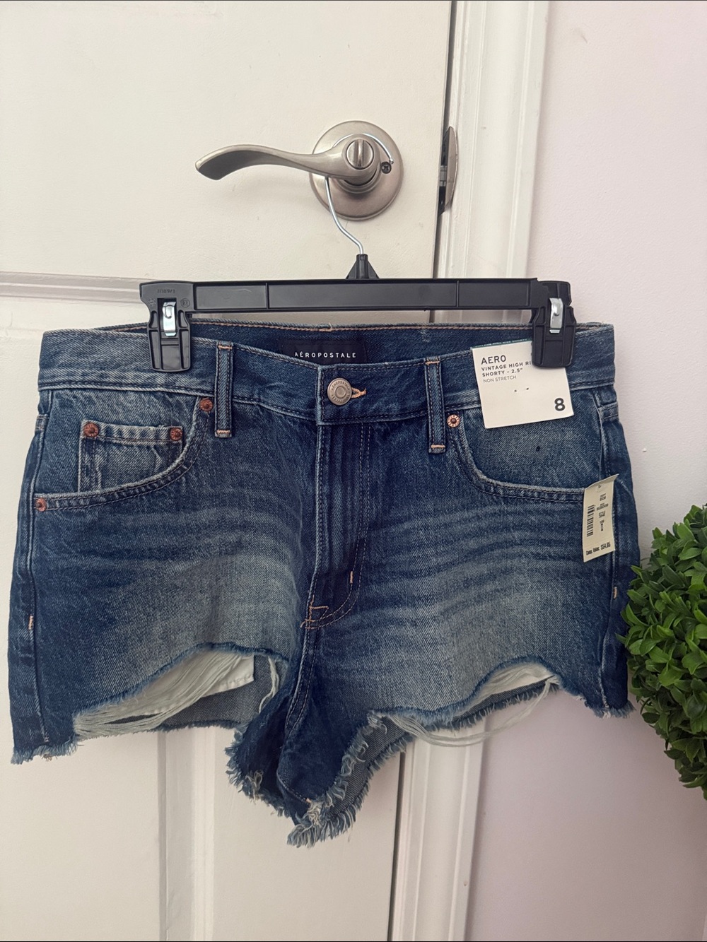 Aeropostale Raw Hem Denim Shorts in Blue (new with tags!)